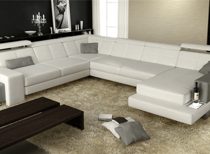 Design Couch Luxury Couches Leather Sofa Seat Corner Suite Upholstery Corner Couch White